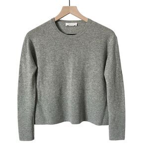 Everlane Cashmere Square Crew Sweater Gray Size XXS boxy cropped oversized